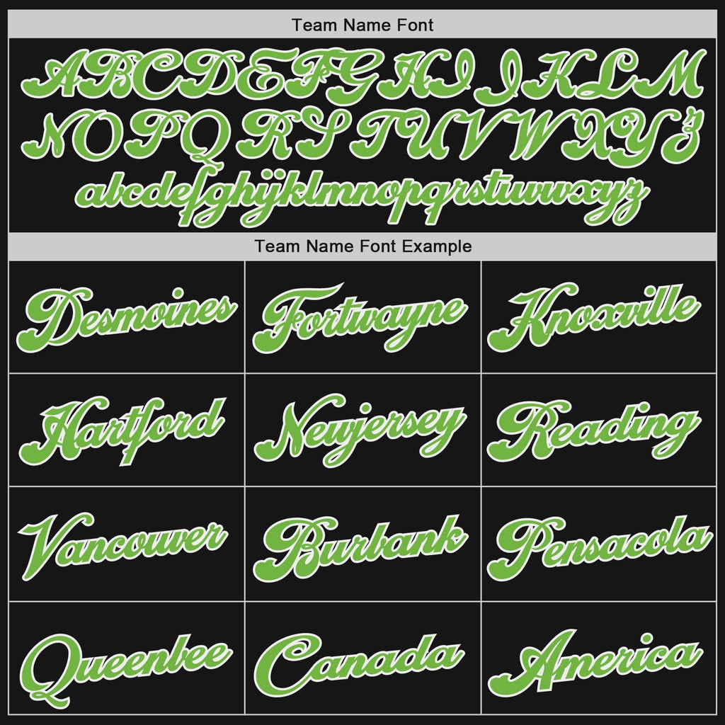 Custom Basketball Jersey - Black Neon Green-White Throwback - Style Black0289
