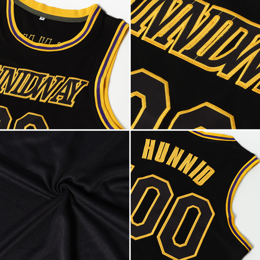 Custom Basketball Jersey - Black Neon Green-White Throwback - Style Black0289