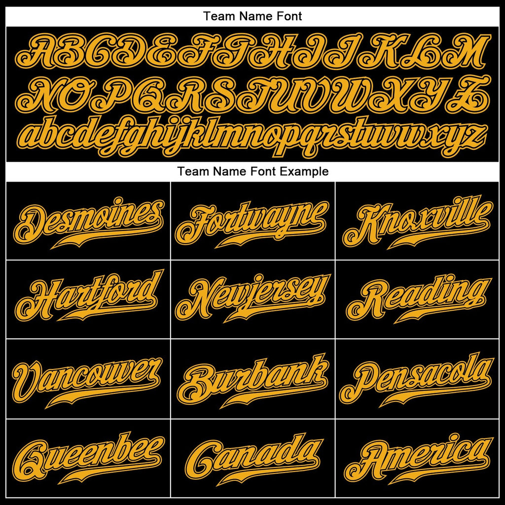 Custom Baseball Jersey - Black Gold