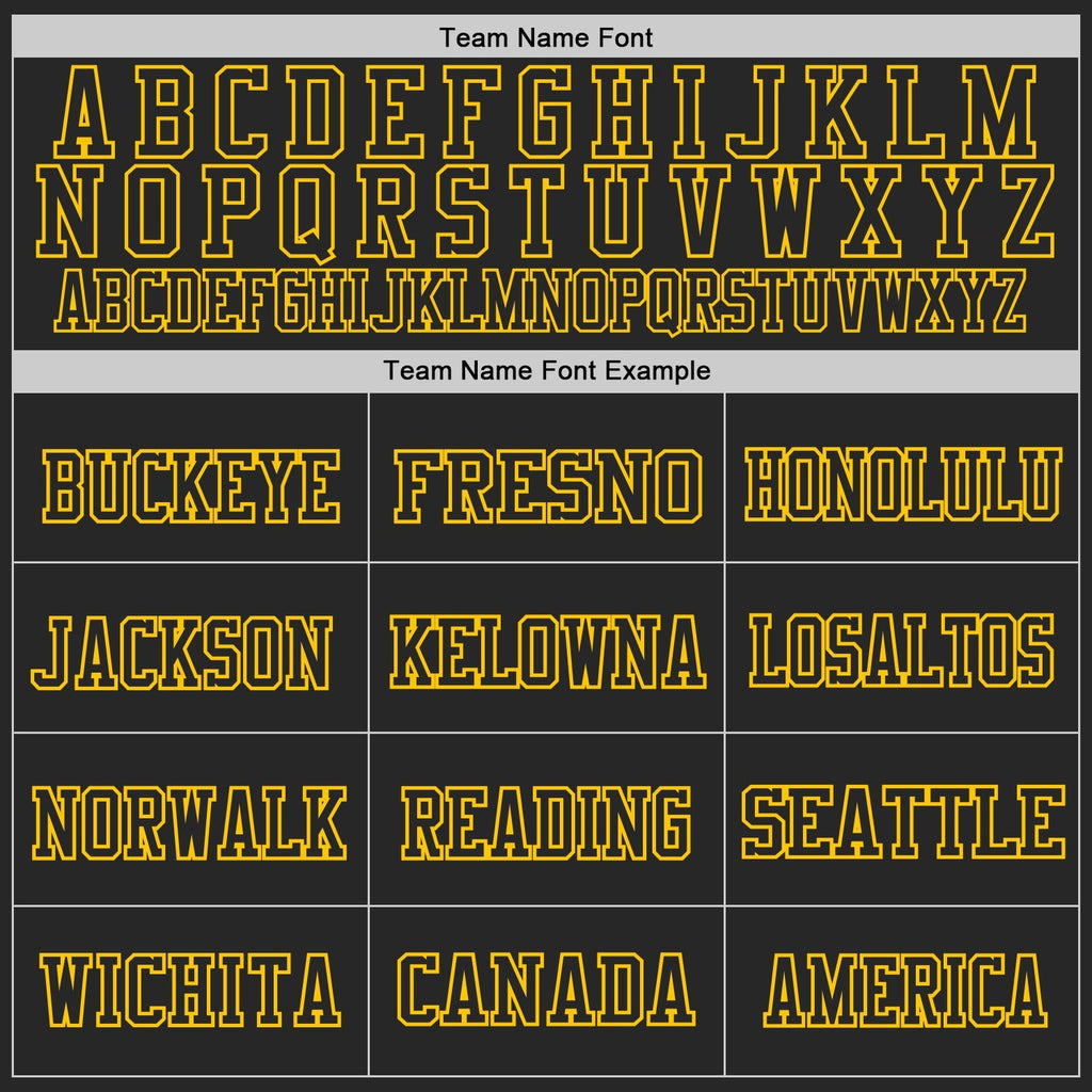 Custom Football Jersey - Black Black-Gold Mesh Throwback