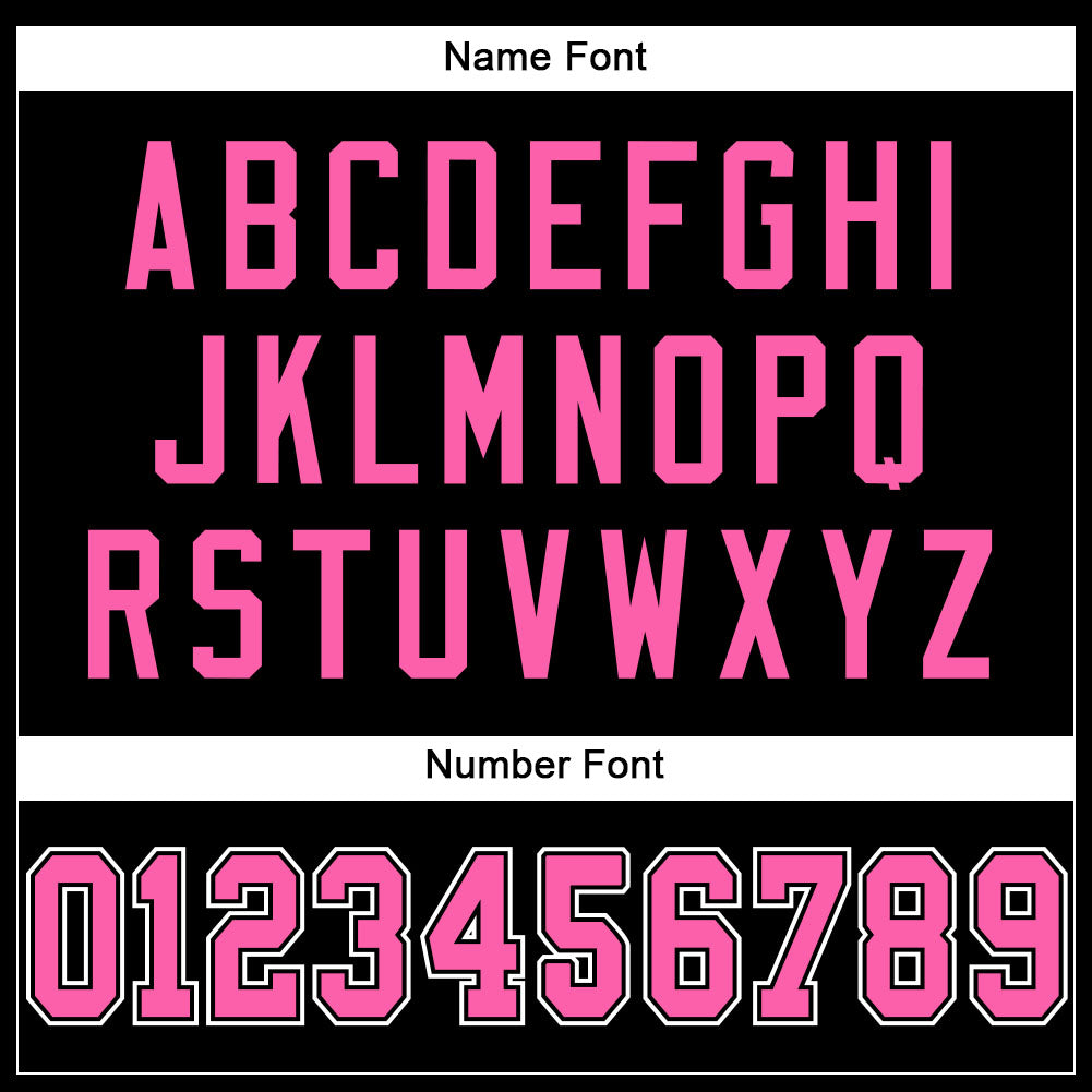 Custom Football Jersey - Black Pink-White Mesh