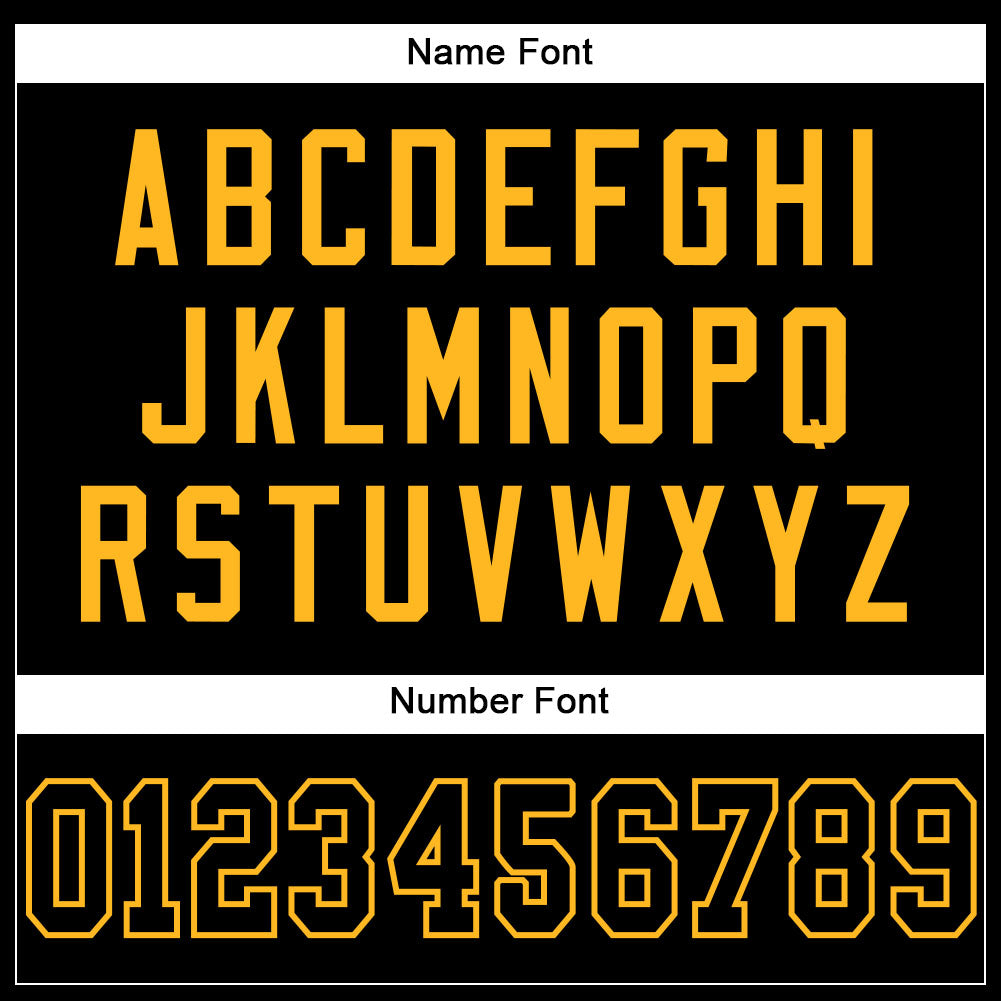 Custom Football Jersey - Black Black-Gold Mesh