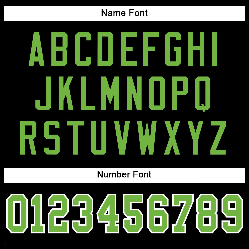 Custom Football Jersey - Black Neon Green-White Mesh - Style Black0533