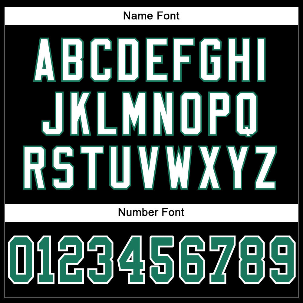 Custom Football Jersey - Black Kelly Green-White Mesh - Style Black0606