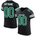 Custom Football Jersey - Black Kelly Green-White Mesh - Style Black0606