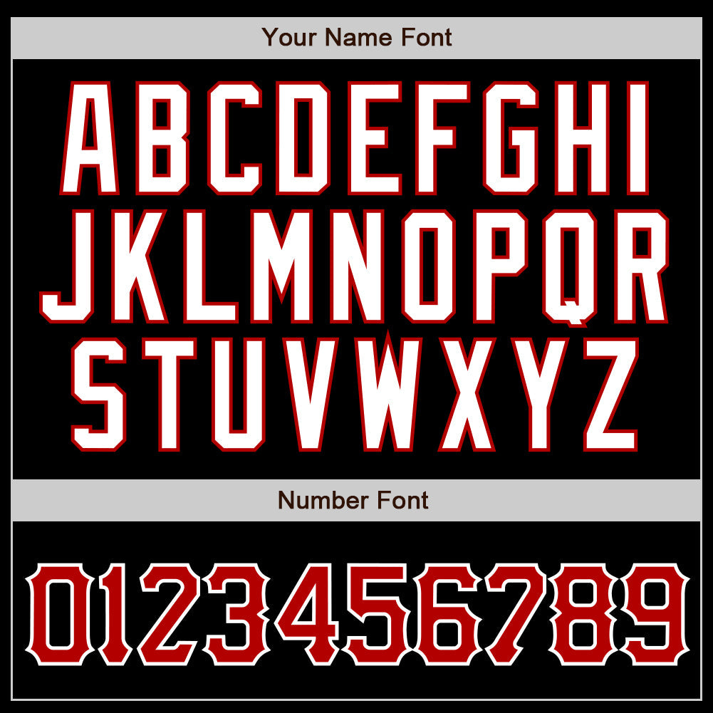 Custom Baseball Jersey - Black Red Pinstripe Red-White - Style Black0943