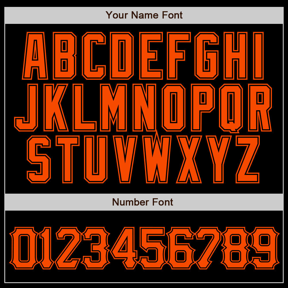 Custom Baseball Jersey - Black Orange Pinstripe Orange-Black