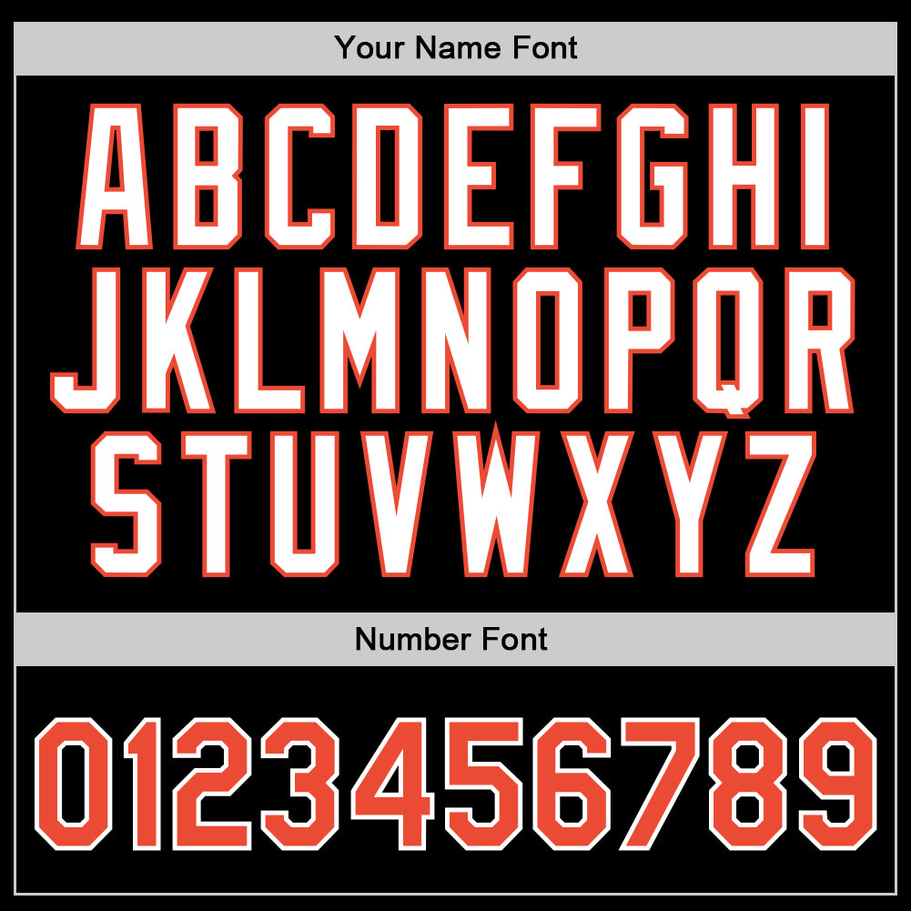 Custom Basketball Jersey - Black Orange-White Throwback