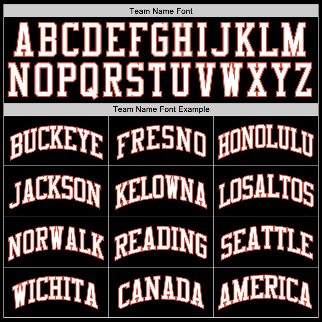 Custom Basketball Jersey - Black Orange-White Throwback