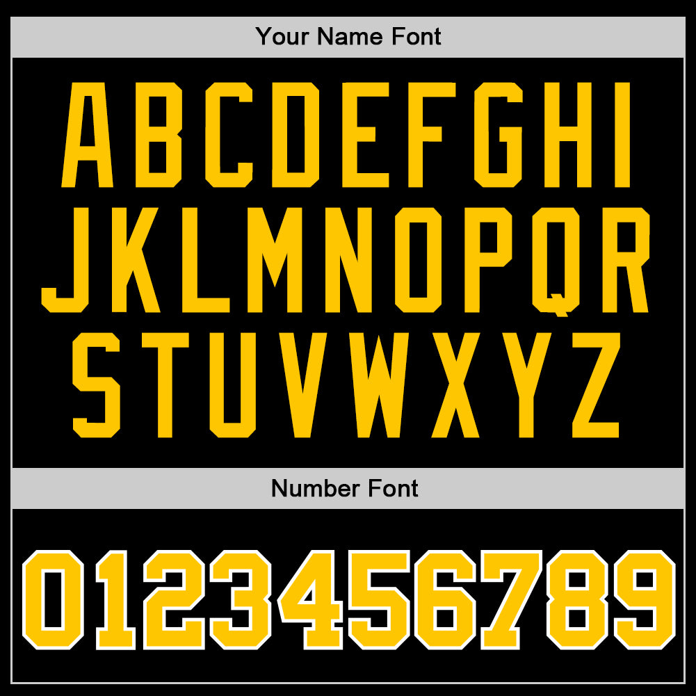 Custom Basketball Jersey - Black Gold-White Throwback - Style Black0984