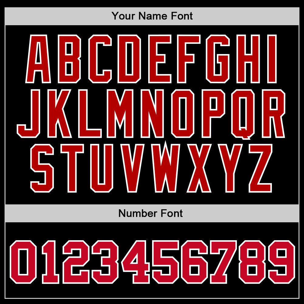 Custom Basketball Jersey - Black Red-White Throwback - Style Black0985