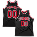 Custom Basketball Jersey - Black Red-White Throwback - Style Black0985