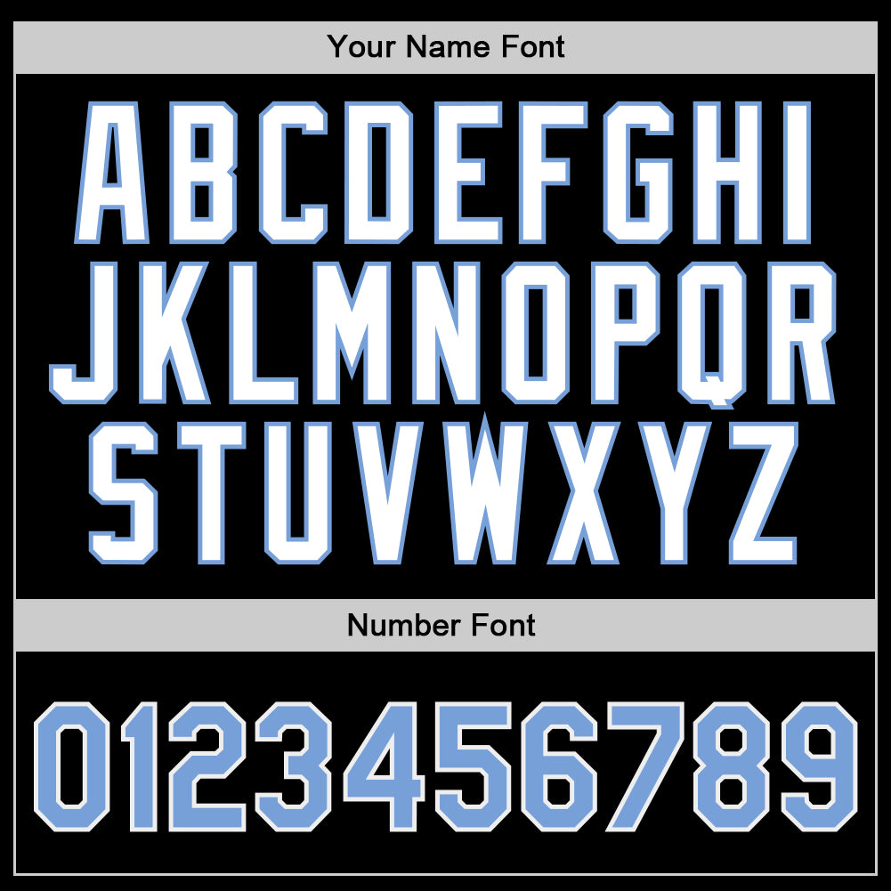 Custom Basketball Jersey - Black Light Blue-White Throwback