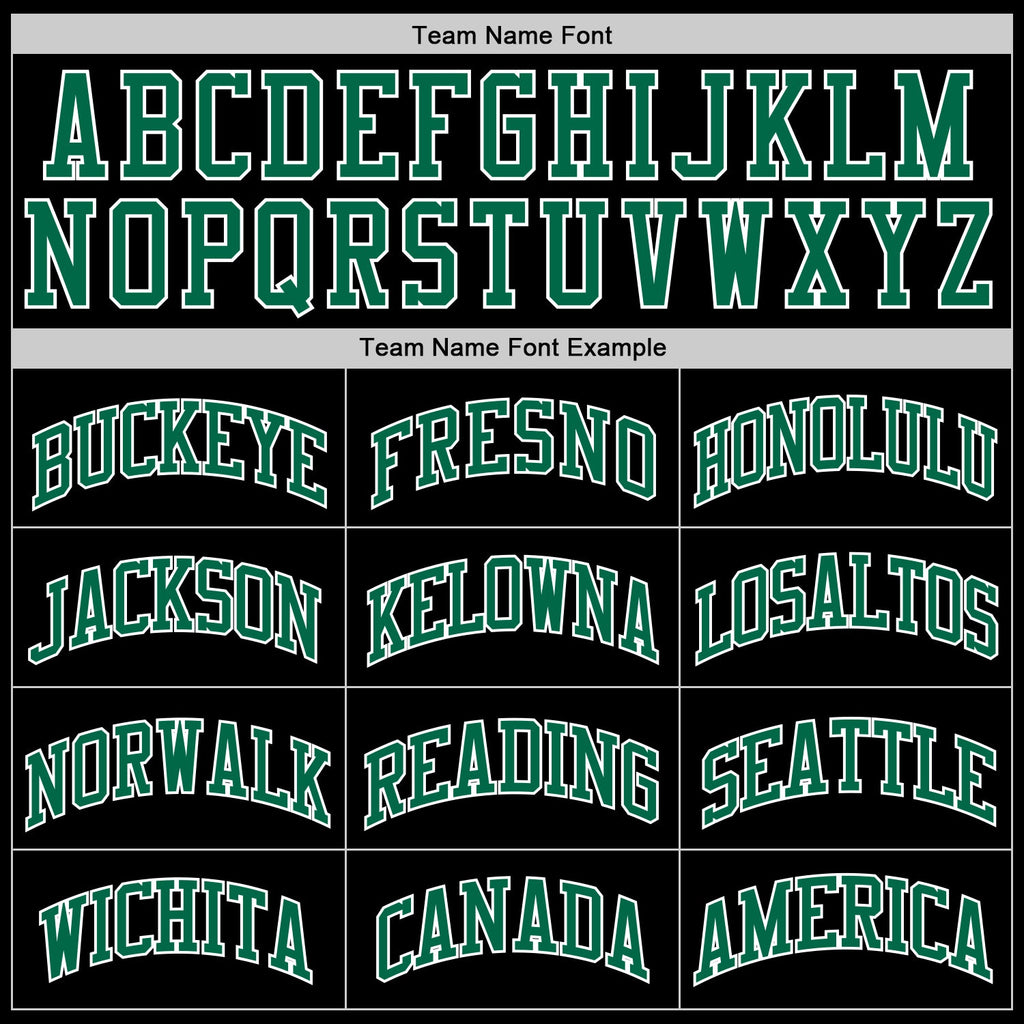 Custom Basketball Jersey - Black Kelly Green-White Throwback