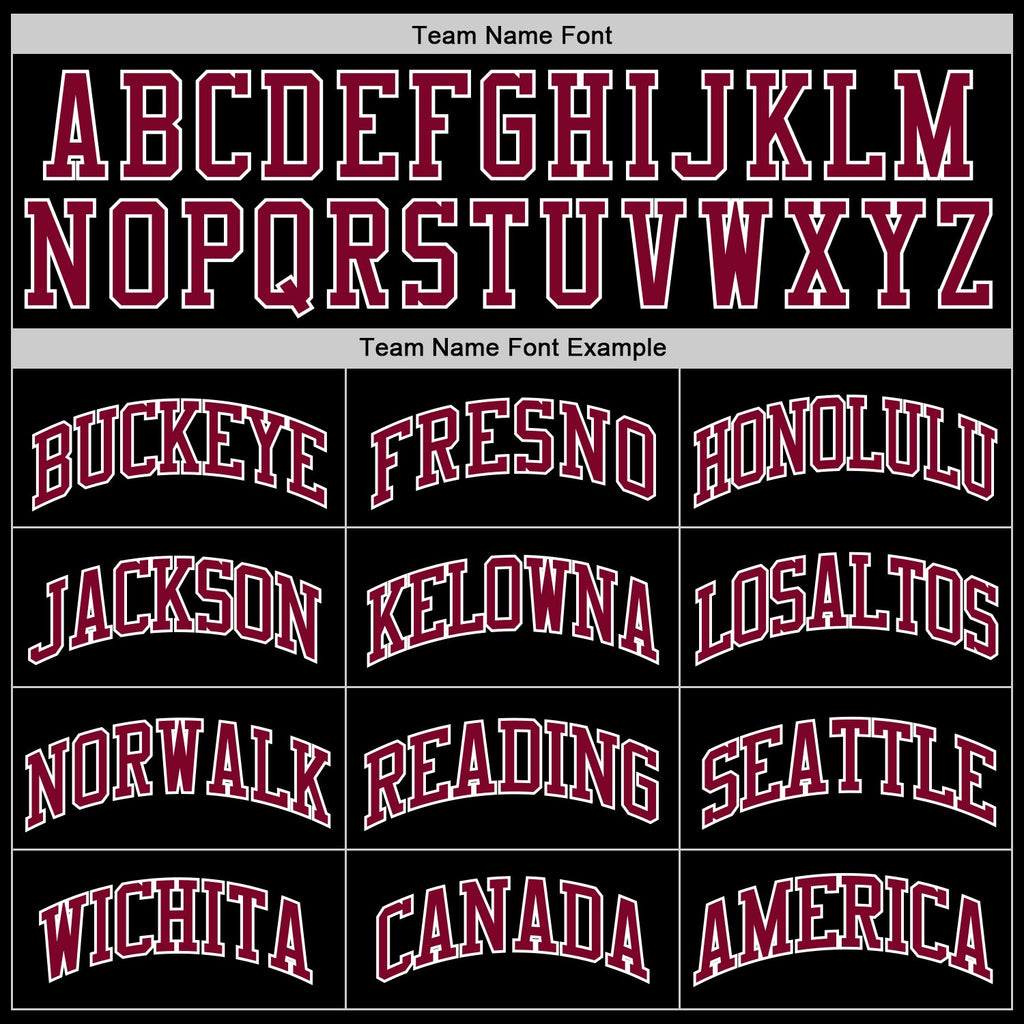 Custom Basketball Jersey - Black Maroon-White Throwback