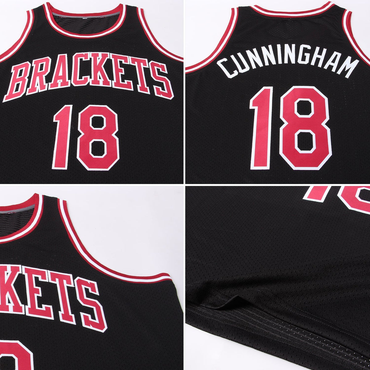 Custom Basketball Jersey - Black Maroon-White Throwback