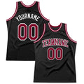 Custom Basketball Jersey - Black Maroon-White Throwback