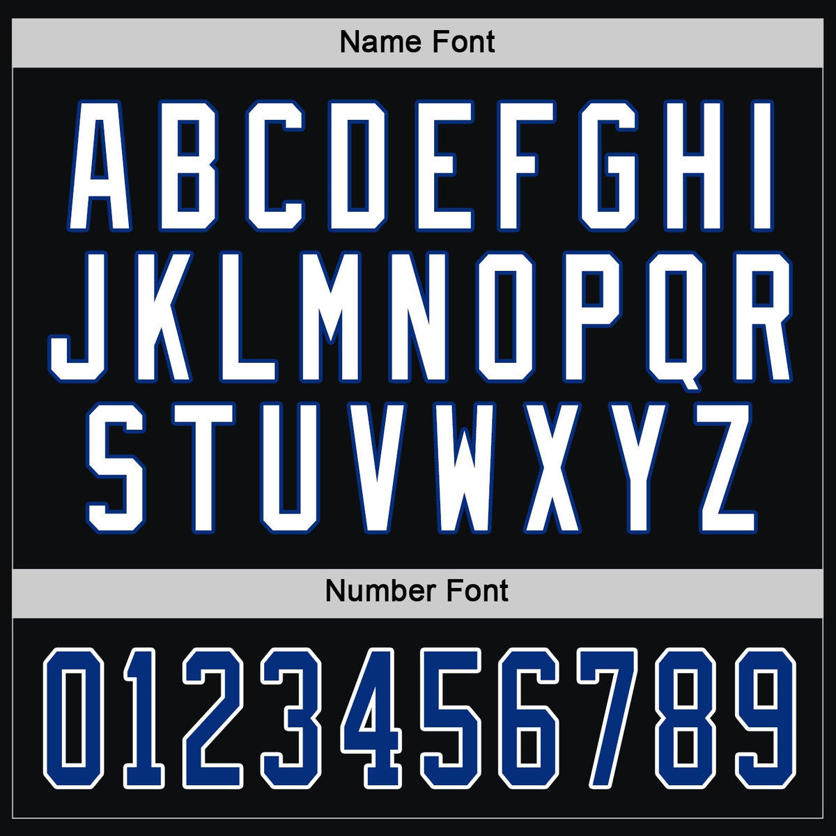 Custom Hockey Jersey - Black Royal-White