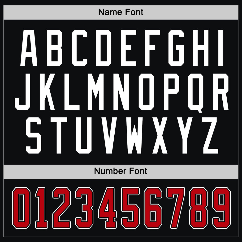 Custom Hockey Jersey - Black Red-White - Style Black1040