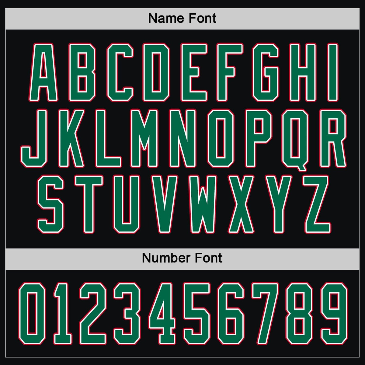 Custom Hockey Jersey - Black Kelly Green White-Red