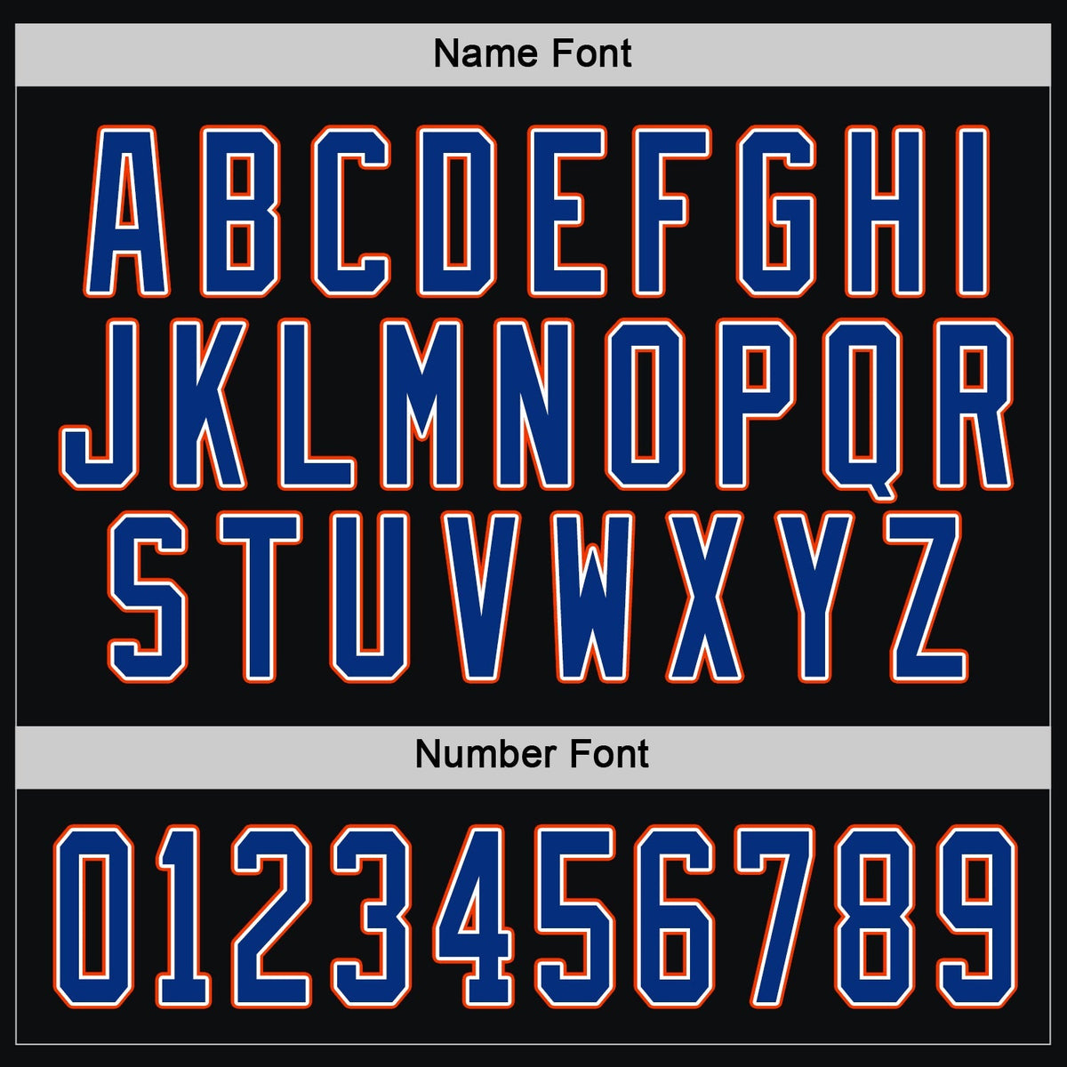 Custom Hockey Jersey - Black Royal White-Orange