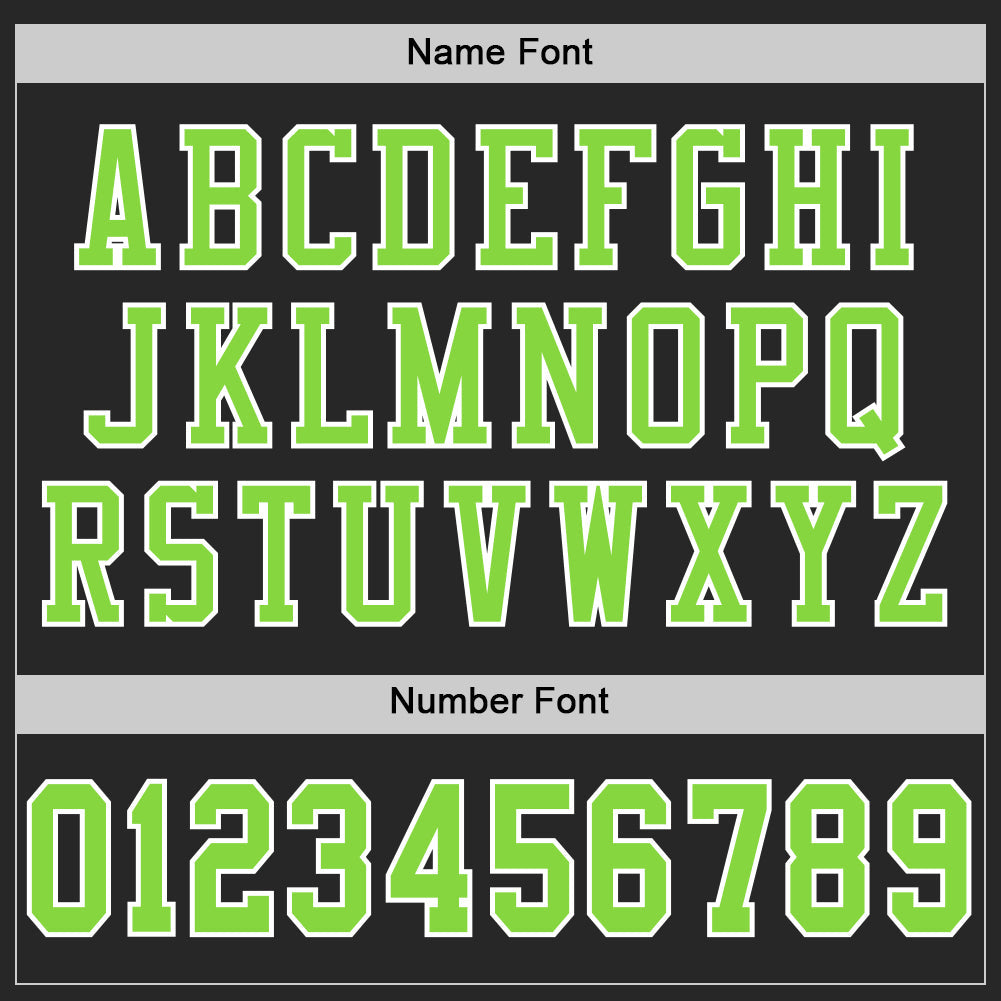 Custom Football Jersey - Black Neon Green-White Mesh - Style Black1062