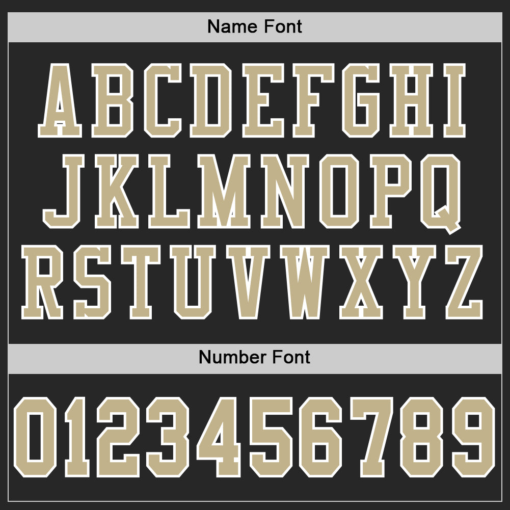 Custom Football Jersey - Black Vegas Gold-White Mesh - Style Black1064