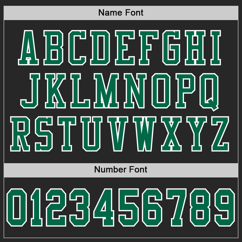 Custom Football Jersey - Black Kelly Green-White Mesh - Style Black1067