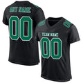 Custom Football Jersey - Black Kelly Green-White Mesh - Style Black1067