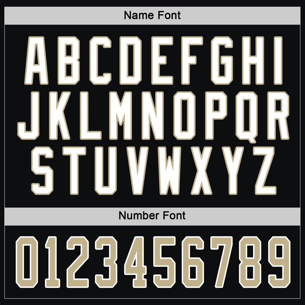 Custom Hockey Jersey - Black Vegas Gold-White