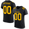 Custom Football Jersey - Black Gold Mesh