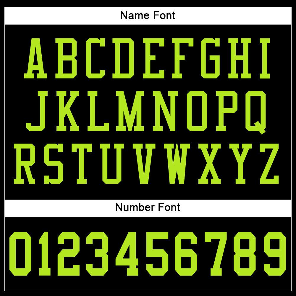 Custom Football Jersey - Black Neon Green Mesh