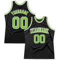 Custom Basketball Jersey - Black Neon Green-White Throwback - Style Black1178