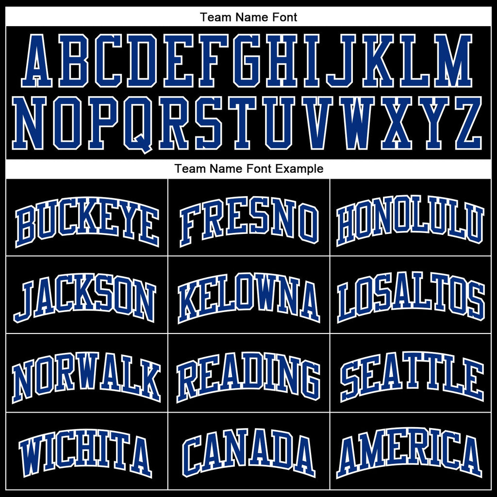 Custom Basketball Jersey - Black Royal-White Throwback - Style Black1181