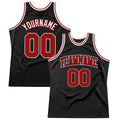 Custom Basketball Jersey - Black Red-White Throwback - Style Black1182