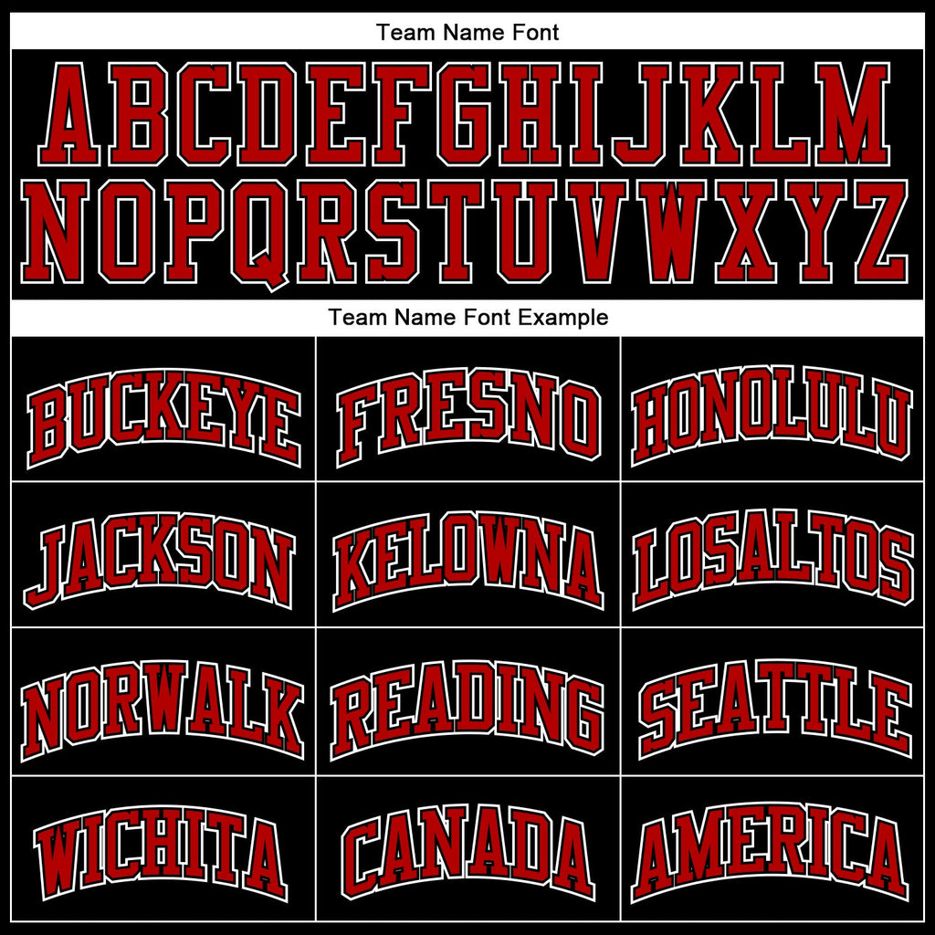 Custom Basketball Jersey - Black Red-White Throwback - Style Black1280