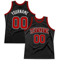 Custom Basketball Jersey - Black Red-White Throwback - Style Black1280
