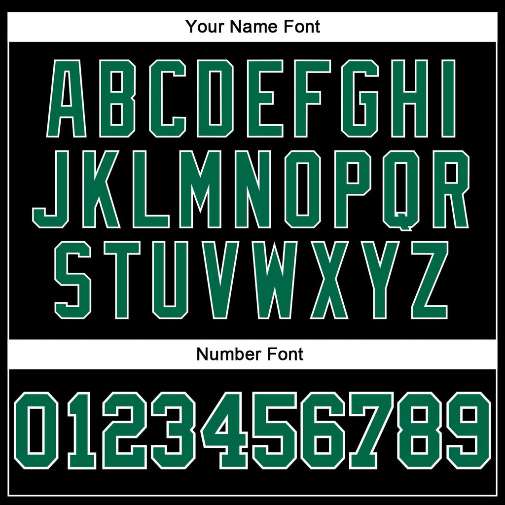 Custom Basketball Jersey - Black White Pinstripe Kelly Green-White