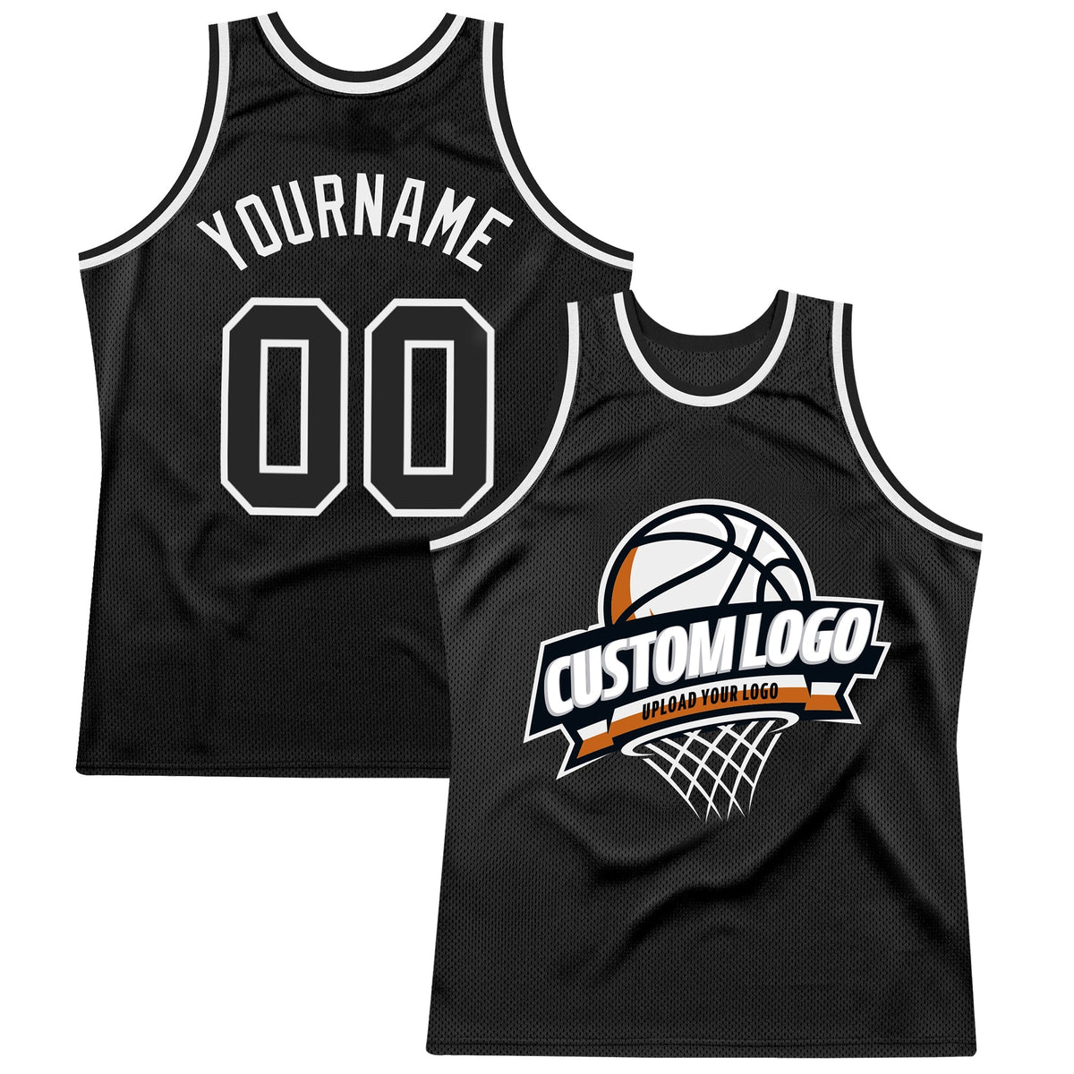 Custom Basketball Jersey - Black White Throwback - Style Black1560