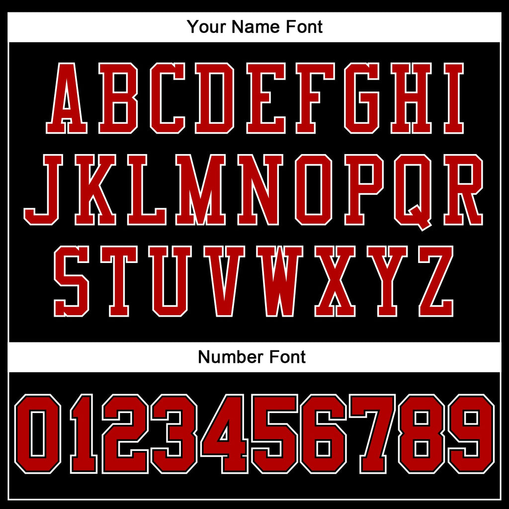 Custom Basketball Jersey - Black Red Pinstripe White
