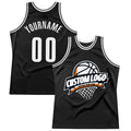 Custom Basketball Jersey - Black White Throwback - Style Black1563