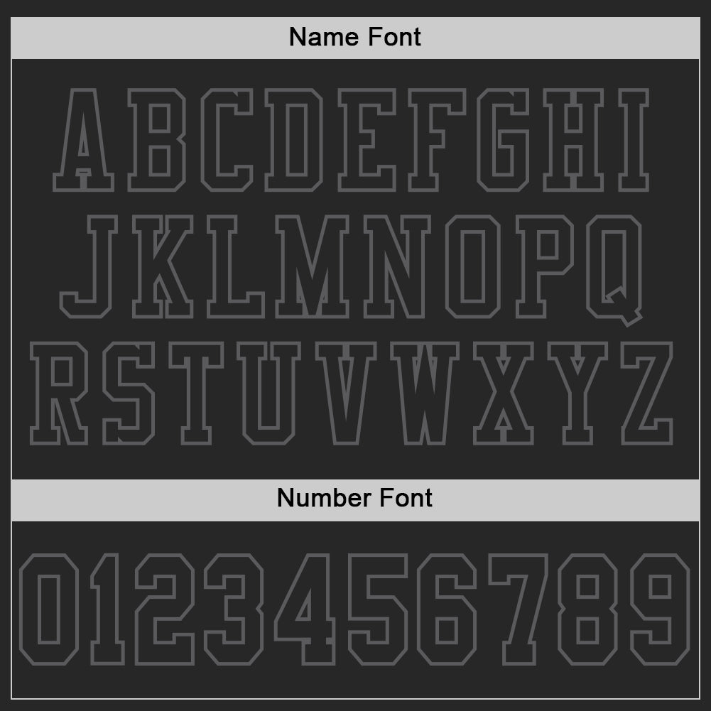 Custom Football Jersey - Black Steel Gray Mesh