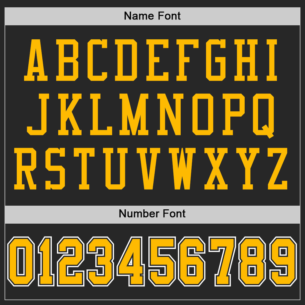 Custom Football Jersey - Black Gold-White Mesh - Style Black1614