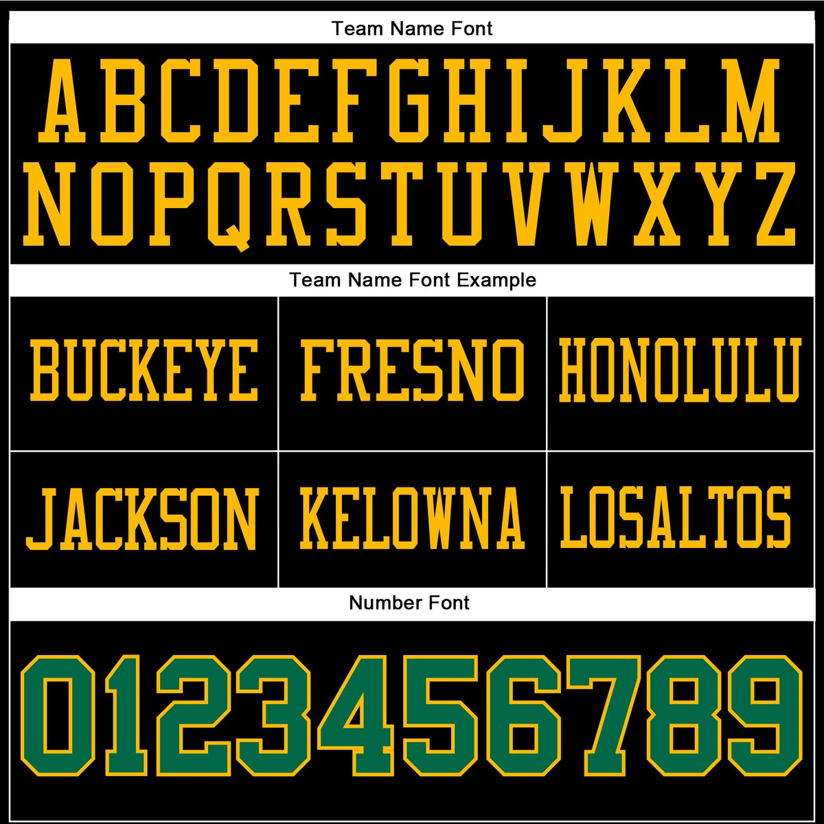 Custom Football Jersey - Black Kelly Green-Gold
