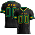 Custom Football Jersey - Black Kelly Green-Gold
