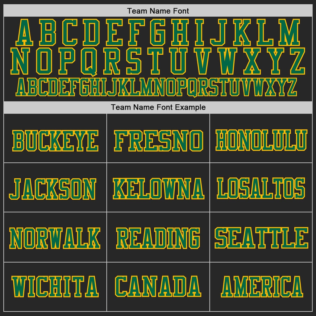 Custom Football Jersey - Black Gold Red-Kelly Green Mesh