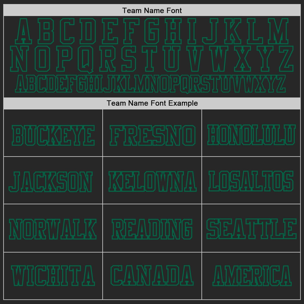 Custom Football Jersey - Black Kelly Green Mesh