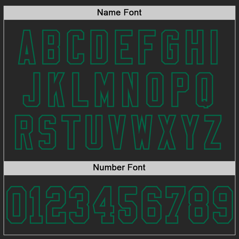Custom Football Jersey - Black Kelly Green Mesh