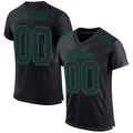 Custom Football Jersey - Black Kelly Green Mesh