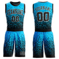 Custom Basketball Jersey - Blue Black-White Round Neck Sublimation Uniform